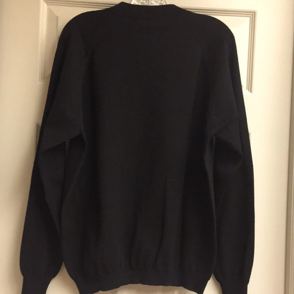 PITCH BLACK MOCK NECK WOOL SWEATER - Picture 3 of 5